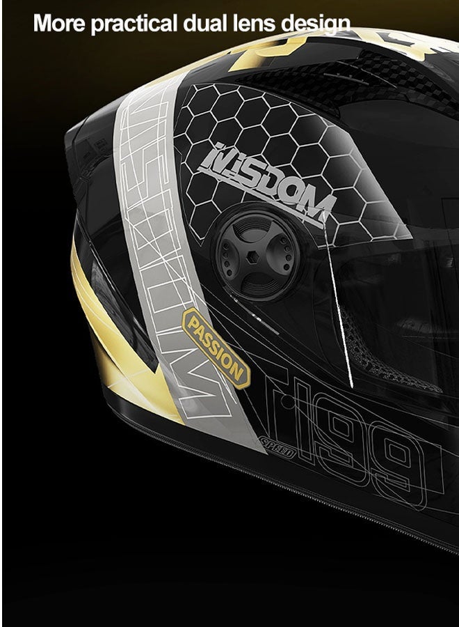 خوذة كاملة الوجه مع واقي قابل للتعديل، فتحة تهوية، عدسة مضادة للضباب، غلاف من مادة ABS، خوذة دراجة نارية، معدات ركوب، خوذة كاملة الوجه للشباب، خوذة دراجة نارية للطرق الوعرة، خوذة ركوب للجنسين، خوذة رائعة للدراجات الجبلية والطرق، خفيفة الوزن ومقاومة للصدمات، مناسبة للرحلات في جميع الفصول. - Image 3